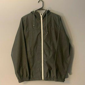 ZINE Charcoal Grey Men's Windbreaker Rain Jacket - Small - Water Resistant